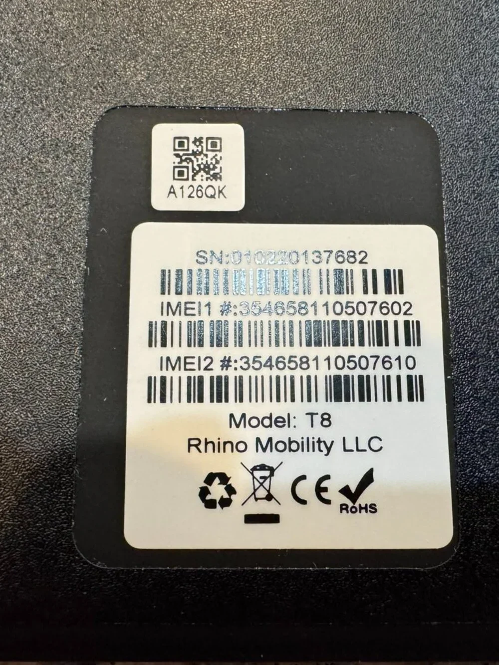 Rhino T8 T8-1, 32gb Black Unlocked Tablet with Power cord